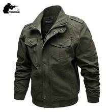 Brand New Men's Jacket Designer Autumn Fashion Military Retro Male Plus Size 100% Cotton Casual Jacket Men Coat 6XL AF2701 2024 - buy cheap