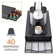 Cajón de almacenamiento para cápsulas de café, organizador resistente al calor, duradero, herramienta de cocina, gran capacidad, 40 cápsulas 2024 - compra barato