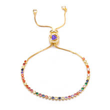 JUYA-pulsera de cuentas de cristal para mujer, brazalete de Color dorado brillante, amuleto austriaco, joyería de moda, el mejor regalo, 1 ud. 2024 - compra barato