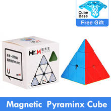 Shengshou mr. m 3x3 jinzita cubo magnético 3*3*3 pirâmide sengso velocidade mágica 3x3x3 puzzle brinquedos educativos coloridos para crianças 2024 - compre barato