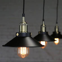 black vintage industrial pendant light nordic retro lights iron lampshade loft edison lamp metal cage dining room Countryside 2024 - compre barato