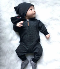 Infant Baby Boy Clothes Long Sleeve Zipper Romper Newborn Jumpsuit Kid Hooded Kids Sweater Outfit 2024 - buy cheap