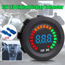 Voltímetro Digital LED para motocicleta, resistente al agua, Panel de voltímetro de 37mm, Mini Monitor de voltaje Digital, probador de pantalla para coche, 12V 2024 - compra barato