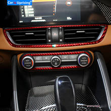 Interior Carbon Fiber Trim Refit Decorative Air Outlet Conditioning Cover Stickers FOR Alfa Romeo Giulia Stelvio Car Accessories 2024 - buy cheap