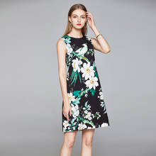 NRJ-6F-611-1-5868 подиумное платье 2020 летнее женское платье без рукавов с цветочным принтом Kawaii 2024 - купить недорого