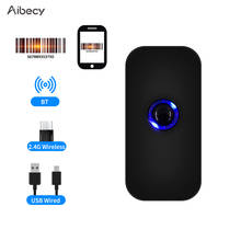 Aibecy-escáner de código de barras 3 en 1, lector de código de barras portátil 1D/2D/QR, compatible con BT y 2,4G, conexión inalámbrica con cable USB para supermercado 2024 - compra barato