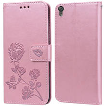 Funda de cuero de lujo para Sony Xperia XP / X Performance F8131 F8132, carcasa tipo libro con soporte, billetera con flores rosas, bolsa coque 2024 - compra barato