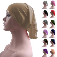 Lenço interno hijab muçulmano, turbante islâmico, chapéu niqab 2024 - compre barato