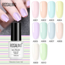 ROSALIND 7ml Soak Off Nail Polish Macaron Color Nail Pastel Gel Bright For Nail Art Design Gel Lacquer UV LED Nail Gel Polish 2024 - buy cheap