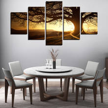 Pictures Decoration Home Room Modern Canvas Painting 5 Pieces Big Tree Sunshine Scenery Wall Art Printed HD Modular Poster Frame 2024 - buy cheap