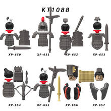 Personagens de ação de soldados do império qin, acessórios de capacete armor e brinquedo de tijolos para crianças, kt1088, total, qin 2024 - compre barato