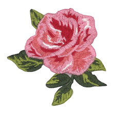 Remendo de bordado rosa para vestuário flor apliques ferro em remendos para roupas adesivos parches ropa bordados ac1556 2024 - compre barato