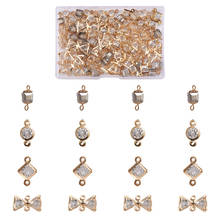 60~120pcs/box Iron Glass Connectors Mix Shapes For DIY Bracelet Necklace jewelry making Decor Links Accessories Light Gold Color 2024 - buy cheap