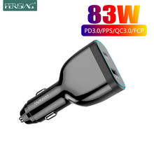 FERISING 83W Fast Car Charger USB C PPS/PD 65W/45W/30W/18W QC3.0 4.0 for Type C Thunderbolt 3 Laptop iPhone11/SE S10/S20/Note 10 2024 - buy cheap