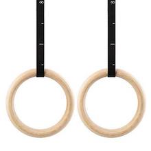 Wooden Gymnastic Rings 28/32mm Exercise Fitness Rings Gym Pull Ups Buckles Indoor Yoga Crossfit Strength Training Rings gimnasia 2024 - buy cheap