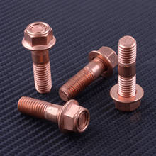 Kit de tuercas de brida de tornillo Turbo roscado DWCX, 42mm, M10 x 1,5, de acero de aleación, apto para turbocompresor T3, T4, T5, T6 2024 - compra barato