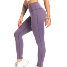 Leggings de cintura alta feminino, calça de corrida fitness para academia e treino esportivo 2024 - compre barato