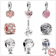 2021 new Pink & Clear Sparkle boy girl charms beads fit original pandora charms silver 925 bracelet DIY women jewelry berloque 2024 - buy cheap