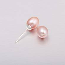 Wholesale 4 Pieces 100% Natural Pearl Half Hole Freshwater Rice Pearl Beads Half-drilled Hole for Pearl Earrings Making 6-7 Mm 2024 - buy cheap