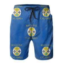 Summer Men Beach Short Breathable Quick Dry Funny Novelty regions of Italy Sports Flag Of Calabria Hawaii Pants 2024 - buy cheap