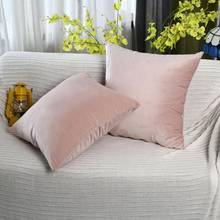Capa de almofada de veludo de 60x60cm, para decoração de casa, verde, amarelo, rosa, cinza, travesseiros 2024 - compre barato