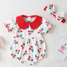 Summer Newborn Baby Girls Cotton Jumpsuit Korean Style Toddler Baby Girl Short Sleeve Romper Infant Baby Girls Clothes 2024 - buy cheap