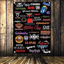 Hard Rock Heavy Metal Music Banners & Flags Tapestry Band Posters HD Canvas Printing Art Tapestry Mural Wall Decoration Gift B 2024 - buy cheap