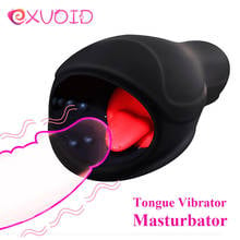 EXVOID-vibrador de lengua y coño para hombres, Copa masturbadora Oral de Garganta Profunda, Juguetes sexuales, masturbador masculino Gay 2024 - compra barato