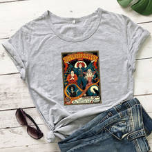 Camiseta con estampado de letras de brujas de colores para mujer, ropa divertida para regalo de Halloween, camiseta de manga corta a la moda para otoño 2024 - compra barato