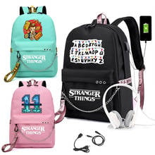 Stranger Things Canvas Backpack School Bags for Girls College Students Laptop Backpack Leisure Chain Travel Rucksack 2024 - buy cheap