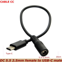 Cable de carga de extensión de conector de alimentación USB 3,1 tipo C, USB-C a DC 5,5, 2,5mm, para Macbook 0,1 m, venta al por mayor 2024 - compra barato
