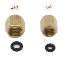 10Pcs printhead damper connector Copper Nut with rubber O ring 3*2mm 4*3mm for Epson /Roland/Mutoh/Mimaki DX4 DX5 DX7 Ink Damper 2024 - buy cheap