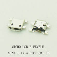 10PCS B Type Micro USB Connector 2.0 Female Socket charging Port Jack Board Sink 1.17 SMT 2024 - buy cheap