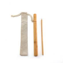 Натуральный многоразовый бамбуковая Питьевая соломинка Zero, набор для путешествий, сизалевая пеньковая соломка, щетка для очистки с переносной тканевой сумкой 2024 - купить недорого