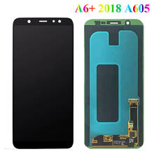 ЖК-дисплей Super Amoled для Samsung Galaxy A6 Plus 2018 A605 A605F A605FN A605FD A605G A605GN, сенсорный экран с дигитайзером в сборе 2024 - купить недорого