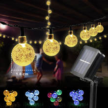LED Solar Crystal Ball Light String Outdoor Waterproof Fairy Garland Christmas Wedding Party Garden Solar Lamp Decoration 2024 - buy cheap