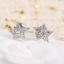 Fashion Style S925 Sterling Silver Stud Earrings Luxury Party Five-pointed star pop Top Quality Stud Earrings Jewelry gorgeou 2024 - buy cheap