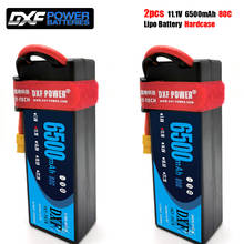 Bateria dxf-lipo 3s, 11.1v, 6500mah, 80c, max 160c, escala 1/10, para carro rc, trxxx, slash, 4x4 2024 - compre barato