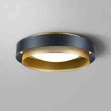 Luminária de teto redonda, luz nórdica de luxo para sala de estar, sala de jantar, varanda, designer 2024 - compre barato