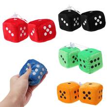 Fashion New 1 Pair Auto Car Fuzzy Dice Dots Rear View Mirror Hanger Decoration Car Styling Interior Accessorie 6 Colors 2024 - buy cheap