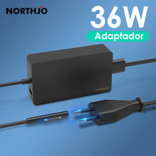 Northjo 36w 12v 2.58a adaptador de alimentação carregador para novo microsoft surface pro x 3 4 5 6 7 superfície livro portátil 1 2 3 go a1625 2024 - compre barato
