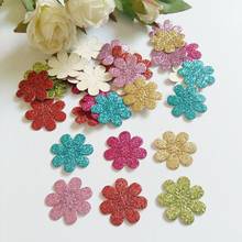 100PCS/lot  Mix Glitter Patches Flower Appliques Crafts Wedding Making DIY decoration handmade accessories 26mm 2024 - buy cheap