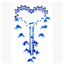 2017 Top Fashion Acrylic Big Heart Dolphin personalized Wind Chimes Birthday Gift Decoration Door Hangings Windchimes Sounds 2024 - buy cheap