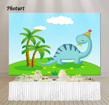 PHOTURT Baby Dinosaur Backdrop Kids 1st Birthday Newborn Shower Background Vinyl Photography Banner Party Decorate Props 2024 - buy cheap