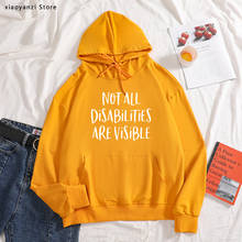 Not All Disabilities Are Visible Print Women hoodies Cotton Casual Funny sweatshirts For Lady pullovers Hipster new-726 2024 - buy cheap