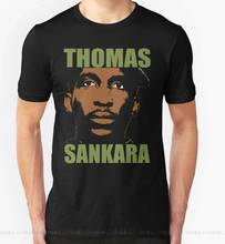 Thomas sankara camiseta algodão marxista, camiseta sem estampa popular 2024 - compre barato