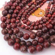 Smooth Round Multicolor Jaspers Natural Stone Spacer Beads for Women Men DIY Accessories Necklace Bracelet Jewelry Making 15" 2024 - buy cheap