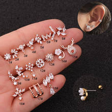 1PCS EAR Helix Piercing Tragus Stud Conch Earring Piercing Helix Piercings Rings Industrial Barbell Body Jewelry Earrings 2024 - buy cheap