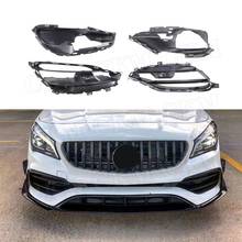 Front Fog Light Air Vent Trim Cover Grills For Mercedes Benz CLA Class W117 CLA200 CLA220 AMG 2016 2017 2018 ABS Black 2024 - buy cheap