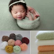 Newborn Photography Baby Mohair Receiving Blanket Infants Sleeping Swaddle Wrap  2024 - buy cheap